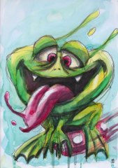 Colonel Frog 1, 2020 | Aquarelle sur papier, 24 x 33 cm